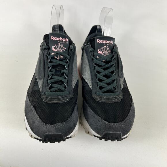 Reebok CL Legacy Sneaker Womens 7.5 Black Lace Up Low Top Running Athletic Shoes - Picture 4 of 10